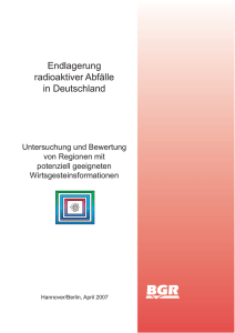 Endlagerung radioaktiver Abfälle in Deutschland. Untersuchung und