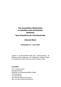 Von Innovations-Netzwerken zu hybriden sozio