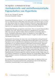 Antibakterielle und antiinflammatorische Eigenschaften von Hyperforin