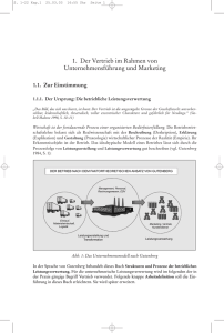 1. Der Vertrieb im Rahmen von Unternehmensführung und Marketing