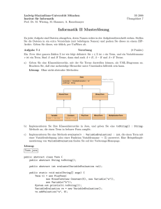 Informatik II Musterlösung