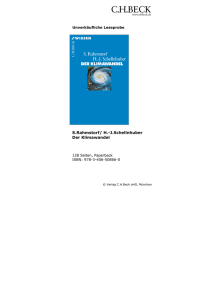 S.Rahmstorf/ H.-J.Schellnhuber Der Klimawandel