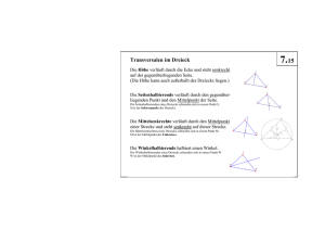 Transversalen im Dreieck - Robert-Koch