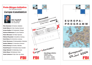 Wahlprogramm FBI zur Europawahl 2009