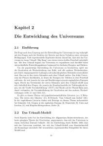 Kapitel 2 Die Entwicklung des Universums