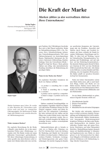 Die Kraft der Marke - Stefan Vogler markenexperte