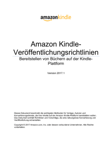 Amazon Kindle- Veröffentlichungsrichtlinien