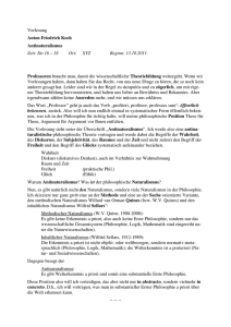 Vorlesung Anton Friedrich Koch Antinaturalismus Zeit: Do 16 – 18
