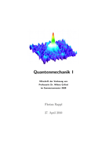 Quantenmechanik-I