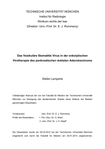 Das Vesikuläre Stomatitis Virus in der onkolytischen Virotherapie