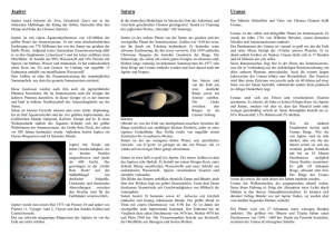 Jupiter Saturn Uranus - Sternwarte Nürtingen
