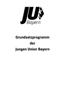 Grundsatzprogramm der Jungen Union Bayern