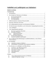 Halleffekt und Leitfähigkeit von Halbleitern