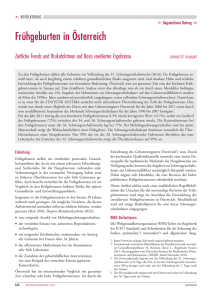 Fr&uuml;hgeburten in &Ouml;sterreich