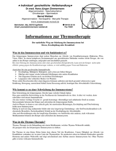 Thymus-Therapie - Praxis Dr. Zimmermann / Weitzel