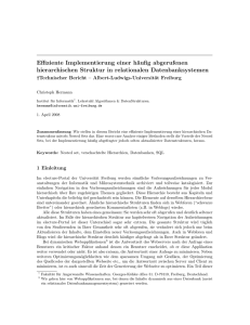 Effiziente Implementierung einer häufig abgerufenen hierarchischen