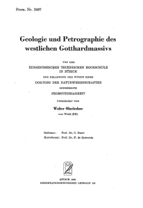 Geologie und Pétrographie des - ETH E-Collection