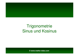 Trigonometrie Sinus und Kosinus - Mathe