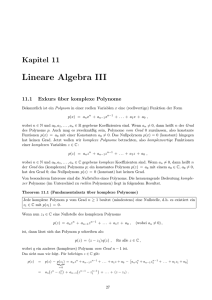 Lineare Algebra III