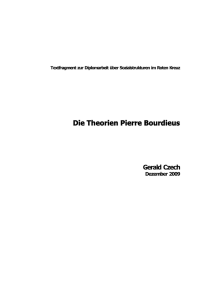 Die Theorien Pierre Bourdieus - Blogs beim Österreichischen Roten