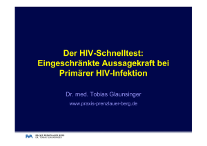 Eingeschränkte Aussagekraft bei Primärer HIV