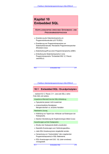 Kapitel 10 Embedded SQL - Databases and Information Systems