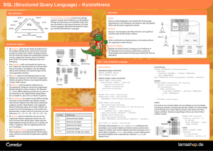 SQL (Structured Query Language) – Kurzreferenz