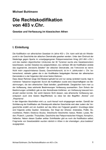 Michael Buhlmann Die Rechtskodifikation von 403 v.Chr.