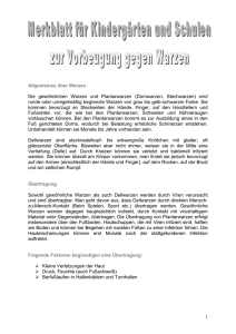 Merkblatt Warzen - Grundschule Dunningen