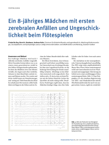 Ein 8-jähriges Mädchen mit ersten zerebralen