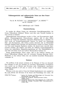 Paläomagnetische und radiometrische Daten aus dem Grazer