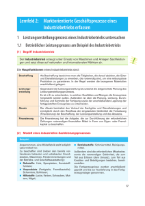 Lernfeld 2: Marktorientierte Geschäftsprozesse eines