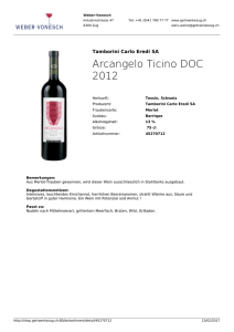 Arcangelo Ticino DOC 2012 - Home - Weber