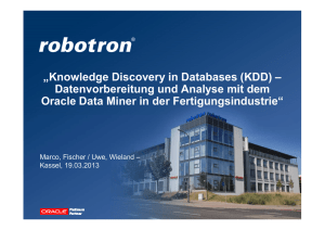 „Knowledge Discovery in Databases (KDD) – Datenvorbereitung