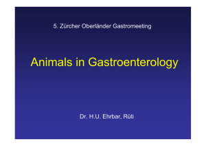 Animals in Gastroenterology, Dr. H.U. Ehrbar