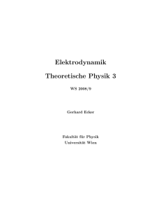 Elektrodynamik - Universität Wien