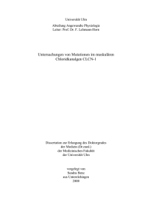 Untersuchungen von Mutationen im muskulären