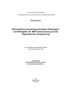 Dissertation Retrospektive Auswertung skrotaler Pathologien und