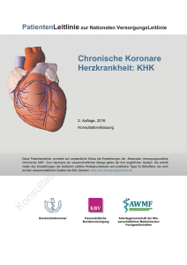 Chronische Koronare Herzkrankheit: KHK. PatientenLeitlinie