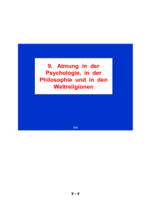 9. Atmung in der Psychologie, in der Philosophie und in den