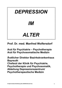 depression im alter - Düsseldorfer Bündnis gegen Depression