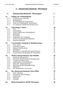 Quantenmechanische Paradoxa