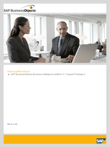 Datenzugriffshandbuch SAP BusinessObjects