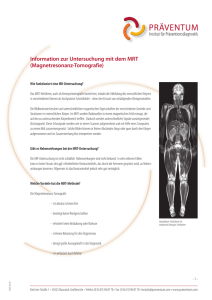 Information zur Untersuchung mit dem MRT