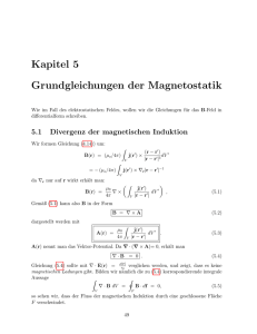 Kapitel 5 Grundgleichungen der Magnetostatik