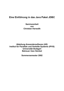 Eine Einführung in das Java Paket JDBC