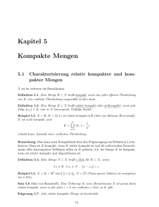 Kapitel 5 Kompakte Mengen