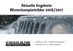 Aktuelle Angebote Winterkompletträder 2016/2017