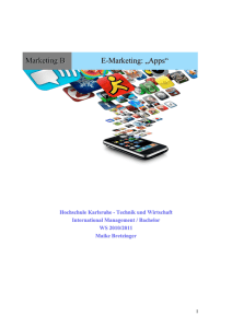 E-Marketing: „Apps“ - Hochschule Karlsruhe