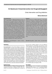 Krisenintervention bei Drogenabhängigkeit - CIP